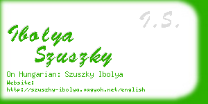 ibolya szuszky business card
